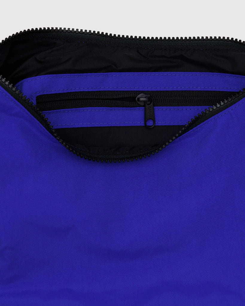 Medium Nylon Crescent Bag in Lapis