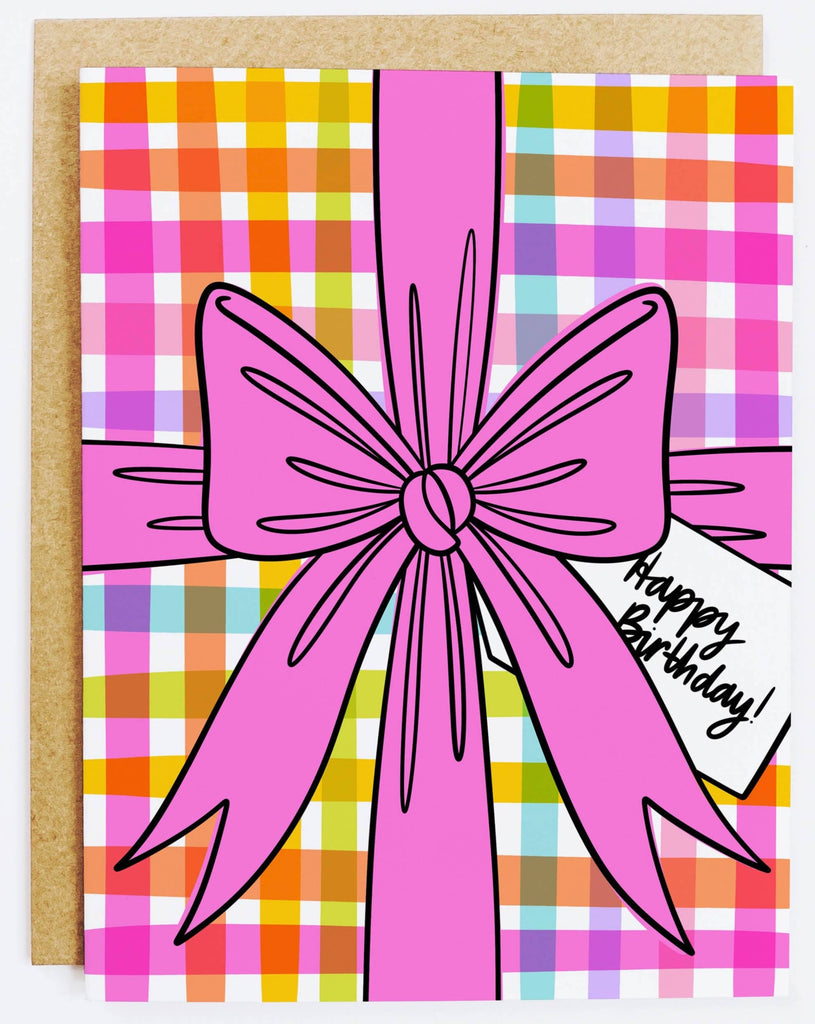 Happy Birthday Gift Bow Card