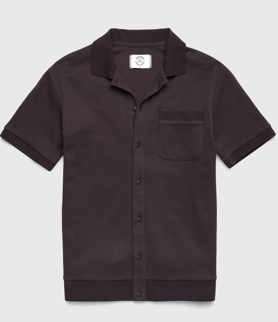 Galley Knit Shirt in Black
