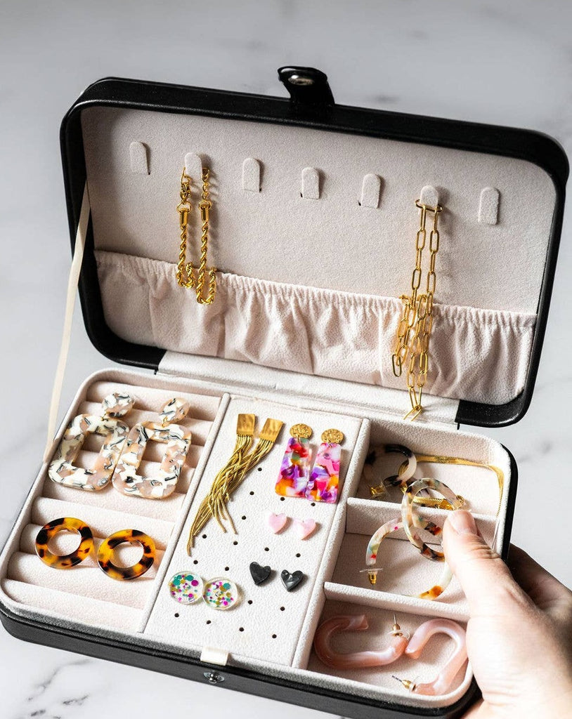 Jewelry Travel Case Box in Black