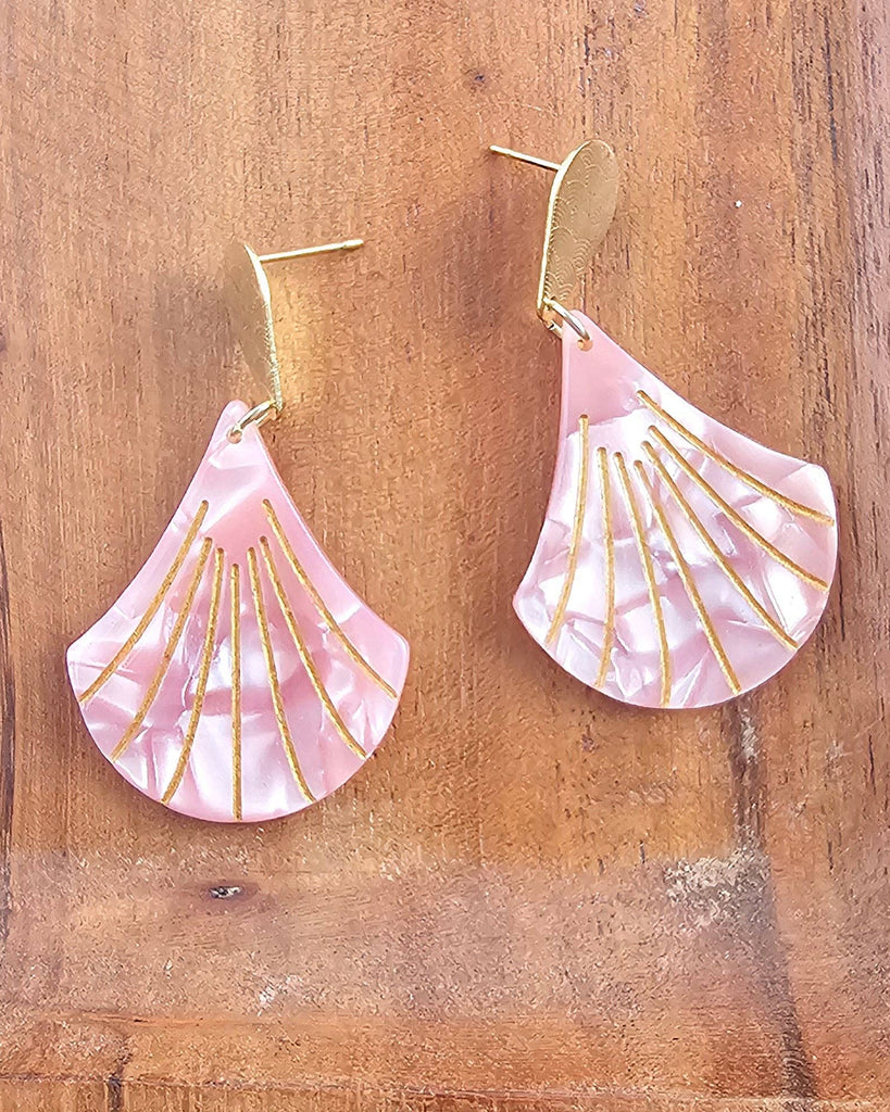Daphne Earrings - Rose Quartz