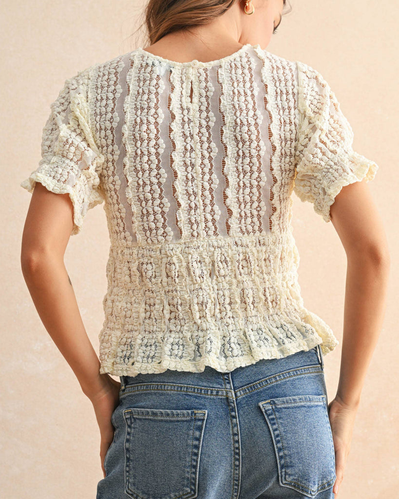 Lace Blouse in Cream