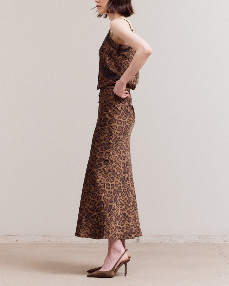 Mermaid Skirt in Leopard