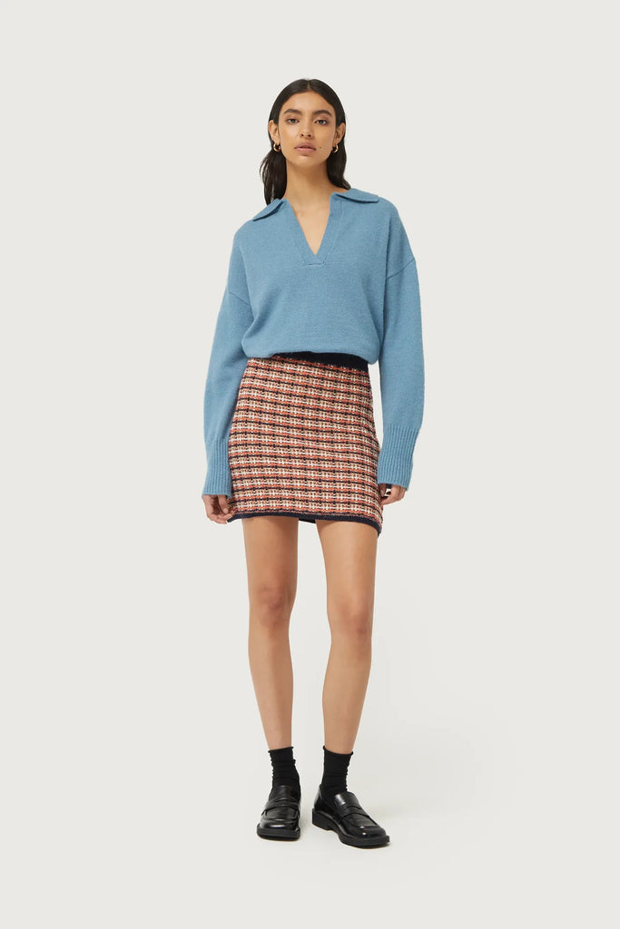 Laura Polo Knit in Baby Blue