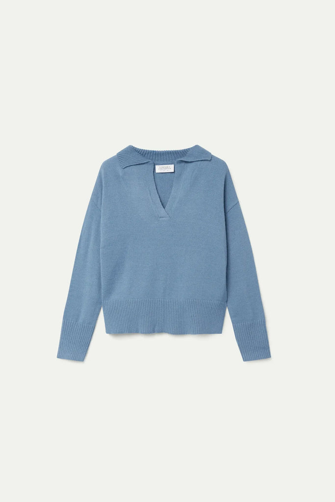 Laura Polo Knit in Baby Blue