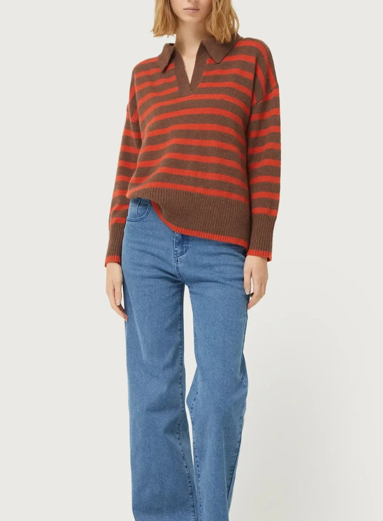 Laura Polo Knit in Stripe