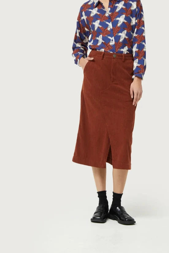 Marren Corduroy Midi Skirt