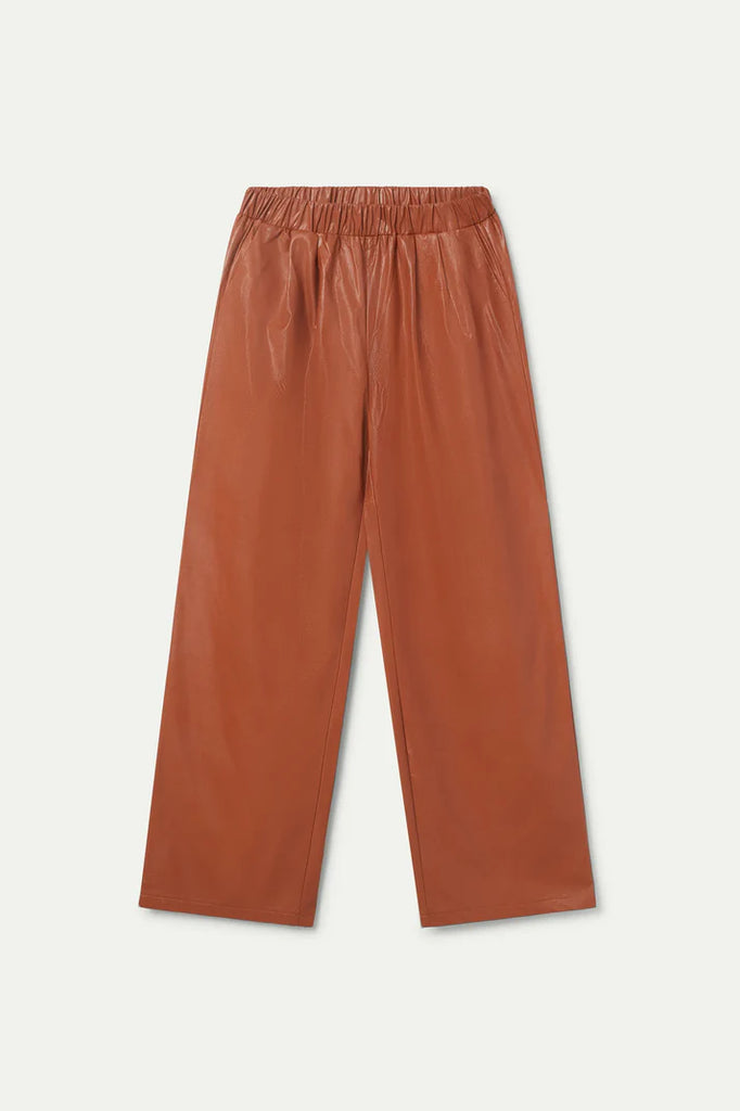 Carmen Faux Leather Pants in Copper