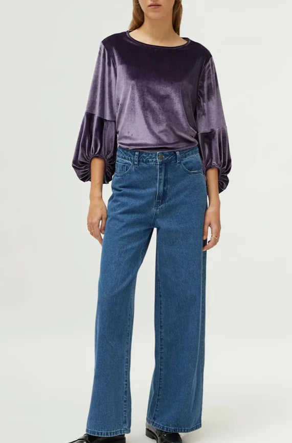 Violet Velour Top