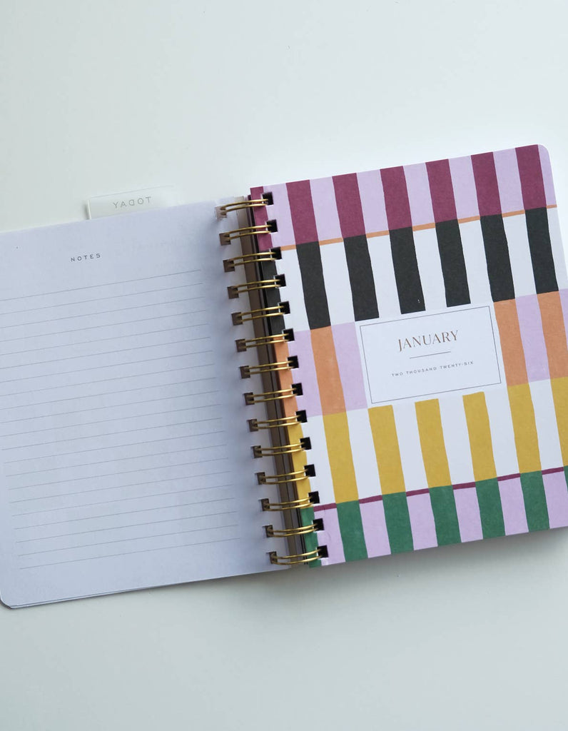 2026 Pocket Size Planner in Painted Stripes