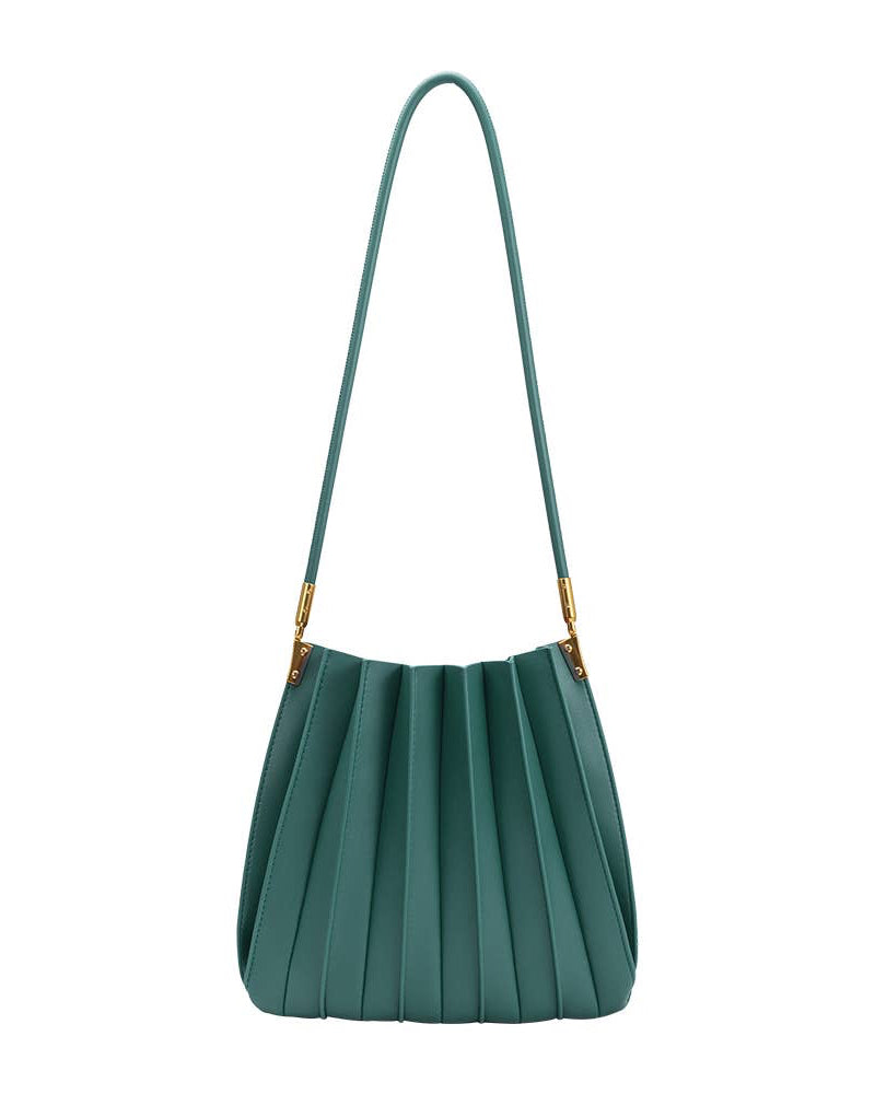 Carrie Pleated Bag in Peacock