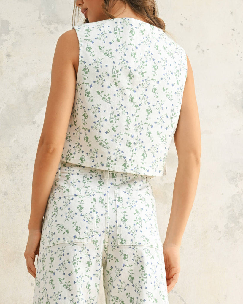 Floral Print Vest