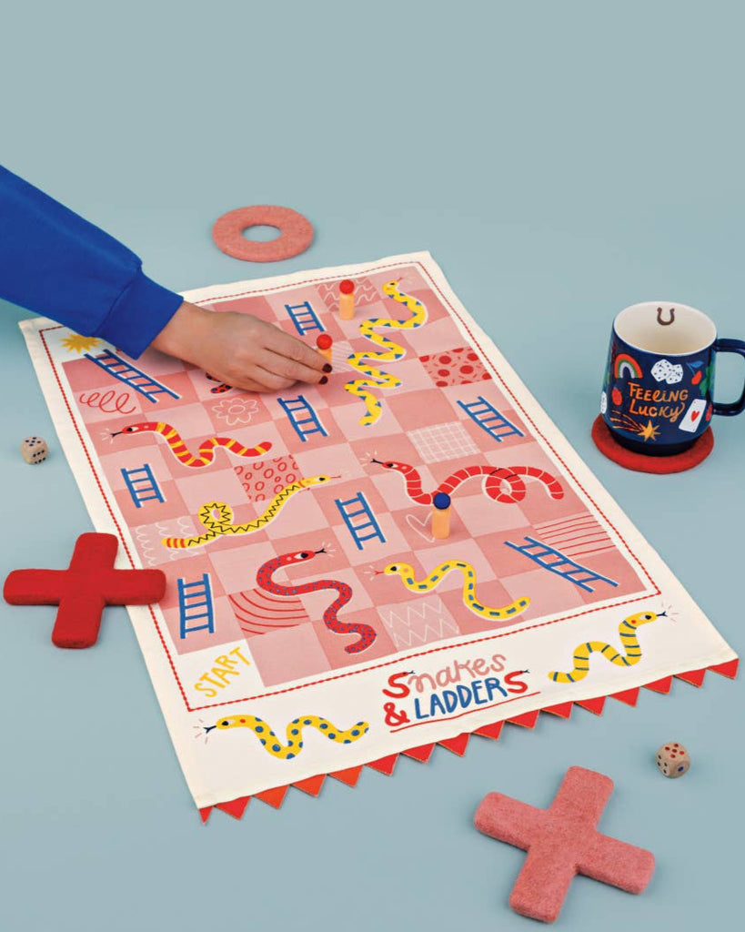 Snakes and Ladders Dishtowel