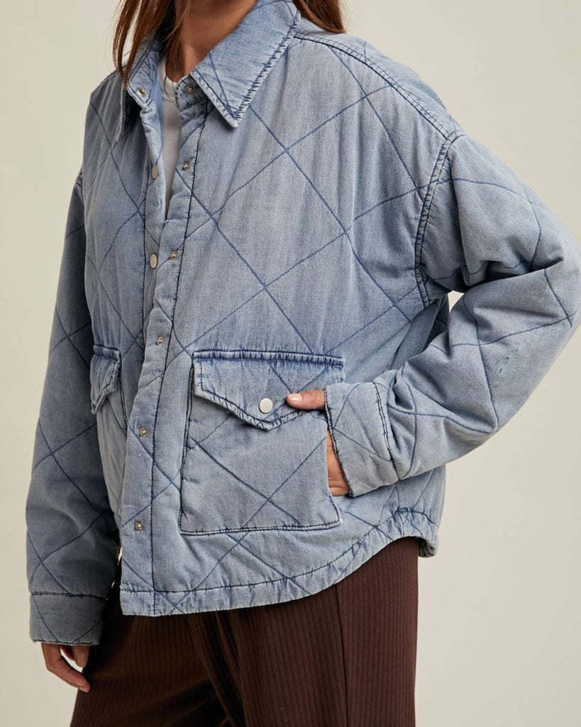 Quilted Denim Jacket