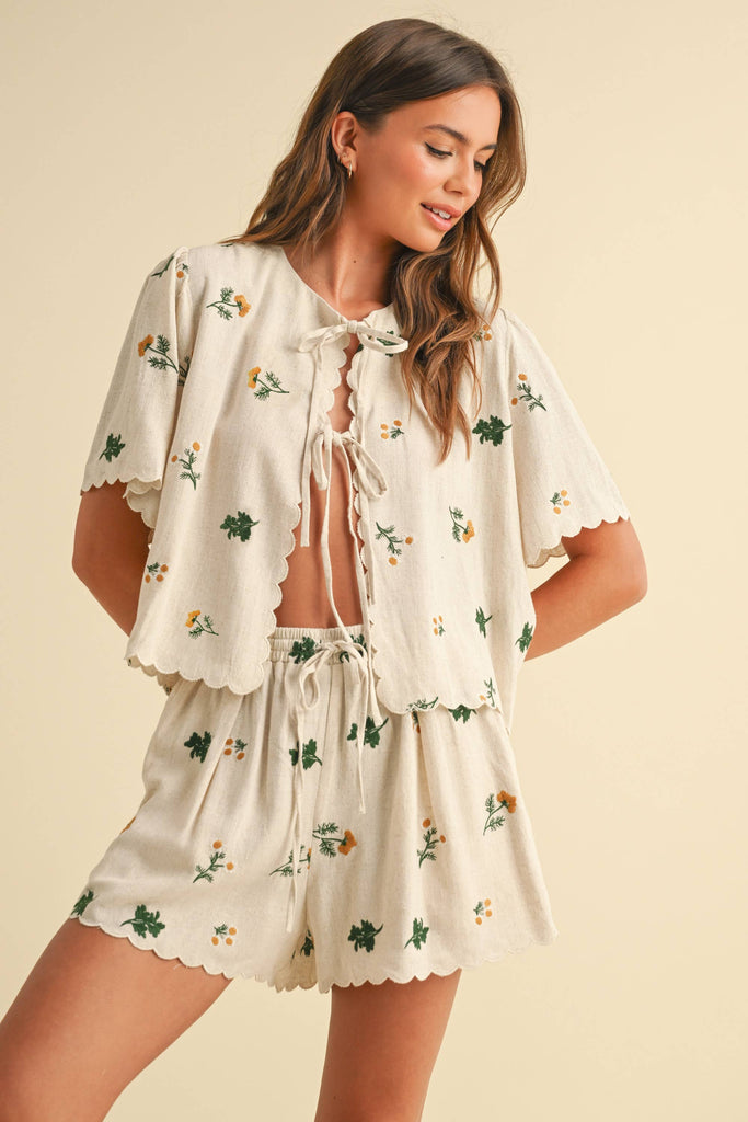Laura Floral Embroidery Top