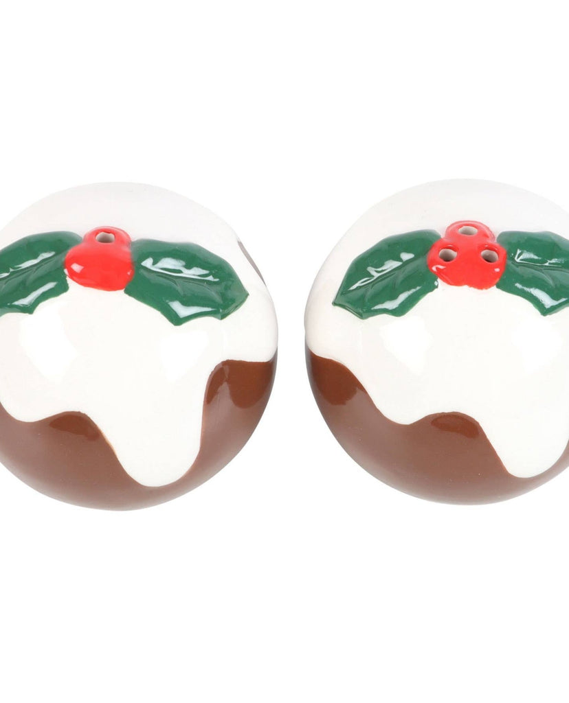 Christmas Pudding Salt and Pepper Shakers