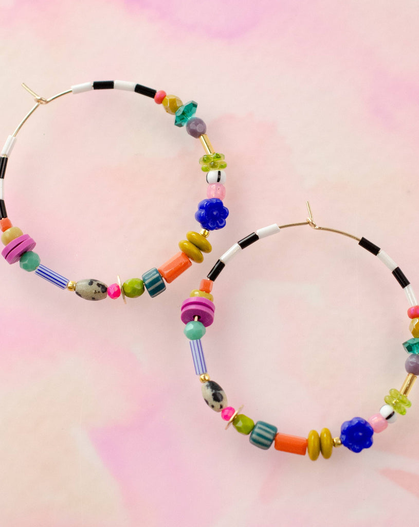 Tabitha Beaded Hoops