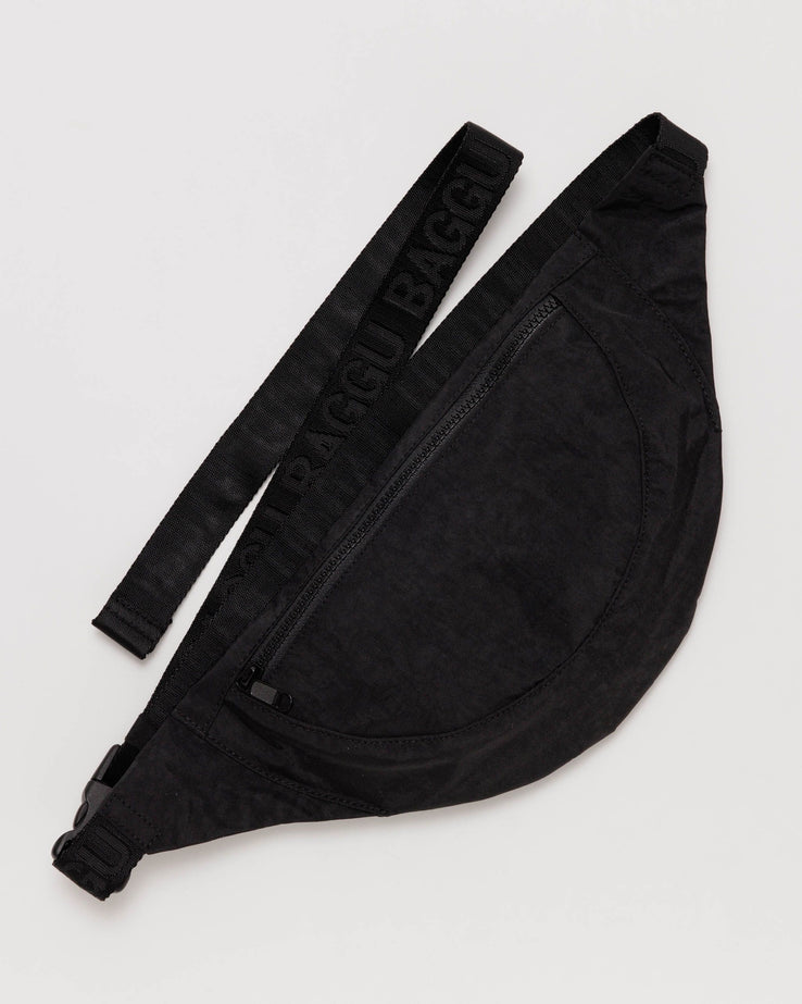 Crescent Fanny Pack in Black