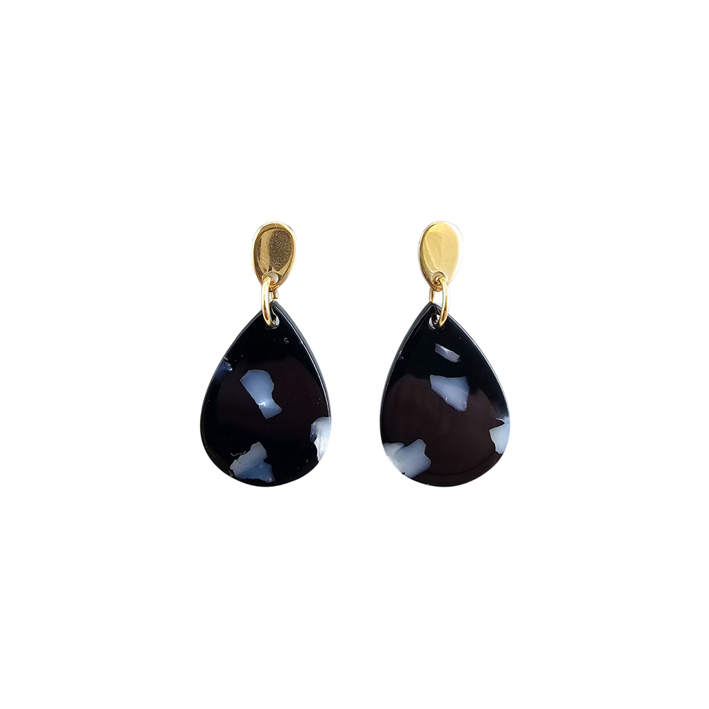 Leah Earrings - Onyx