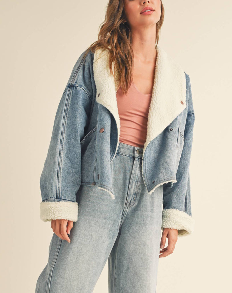 Sherpa Lined Denim Jacket