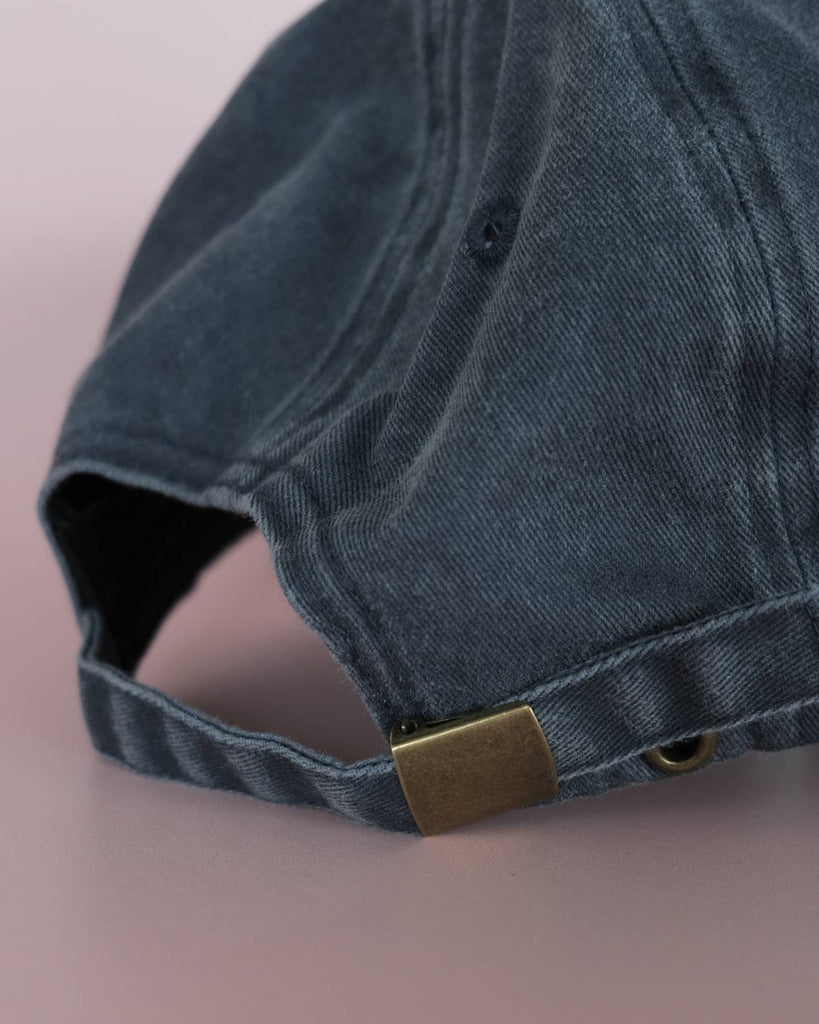 Oyster Embroidered Hat, Washed Navy