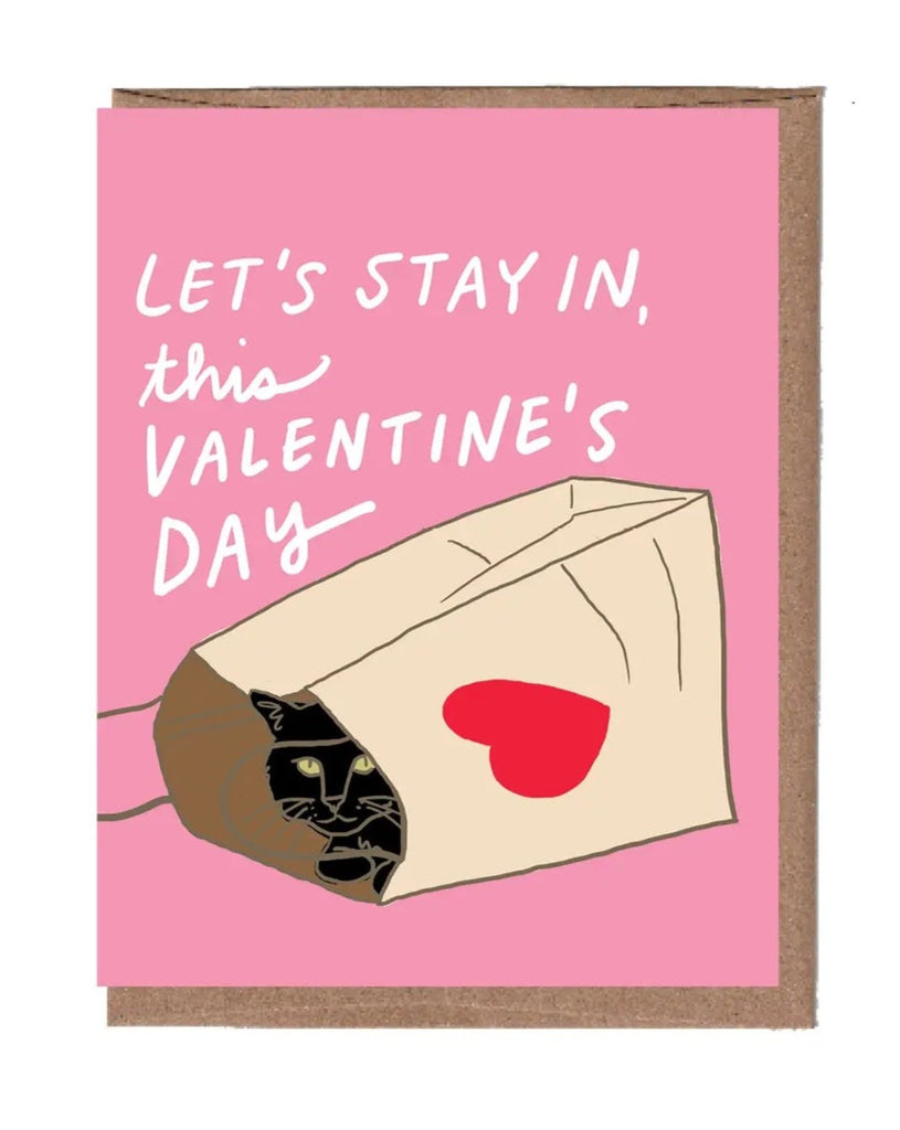 Cat in Bag Valentine's Day Card