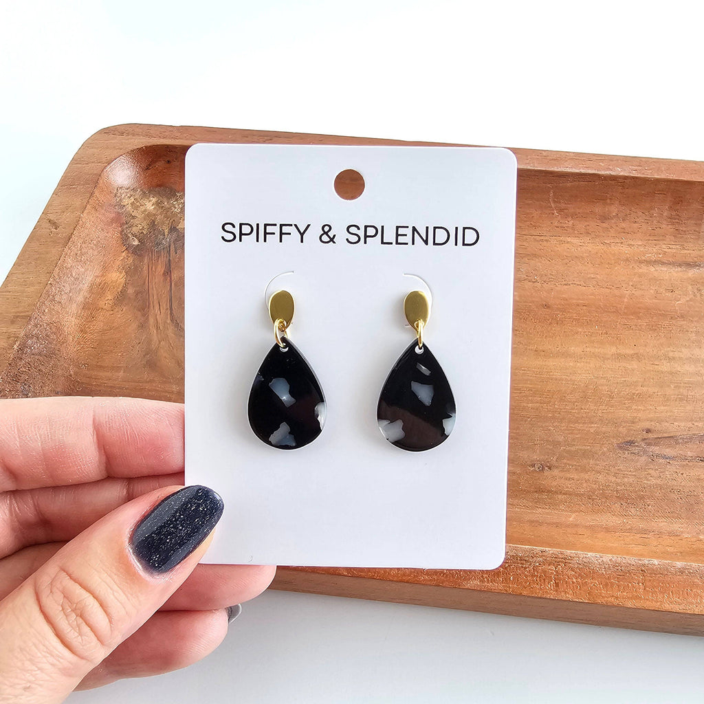 Leah Earrings - Onyx