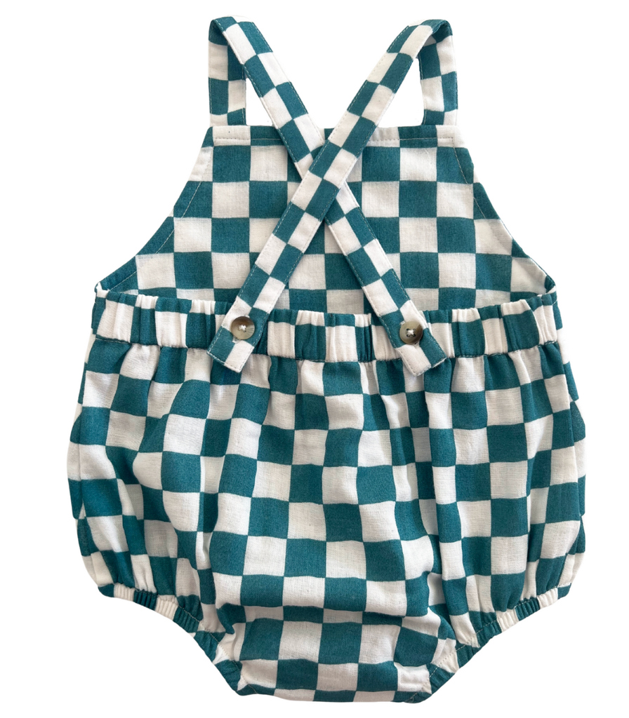 August Sunsuit in Pacific Checkerboard