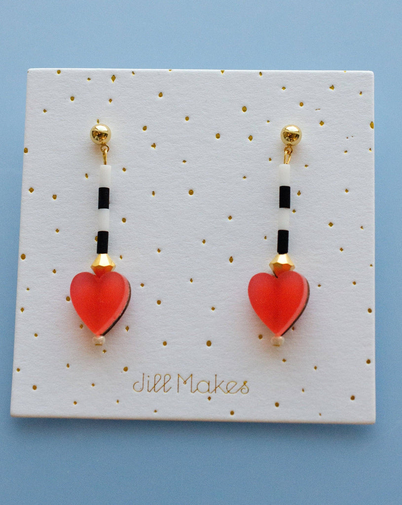 King of Hearts Charm Earrings