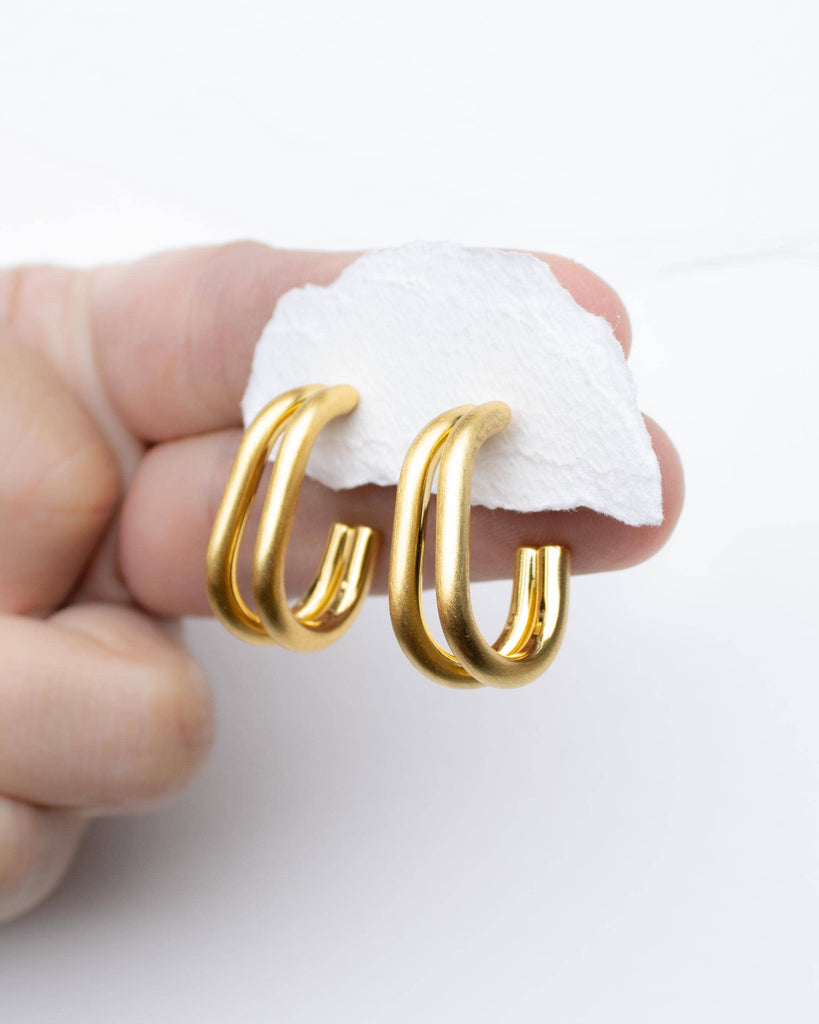 Minimalist Double Hoop Earrings