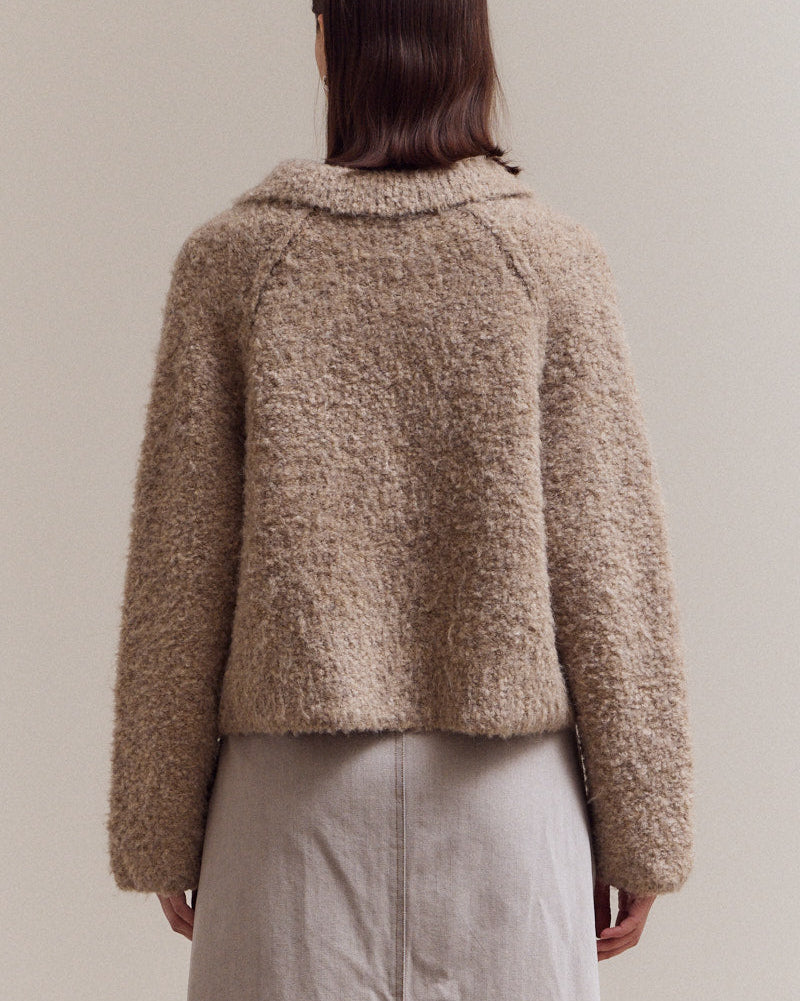 Maya Zip Up Jacket in Natural