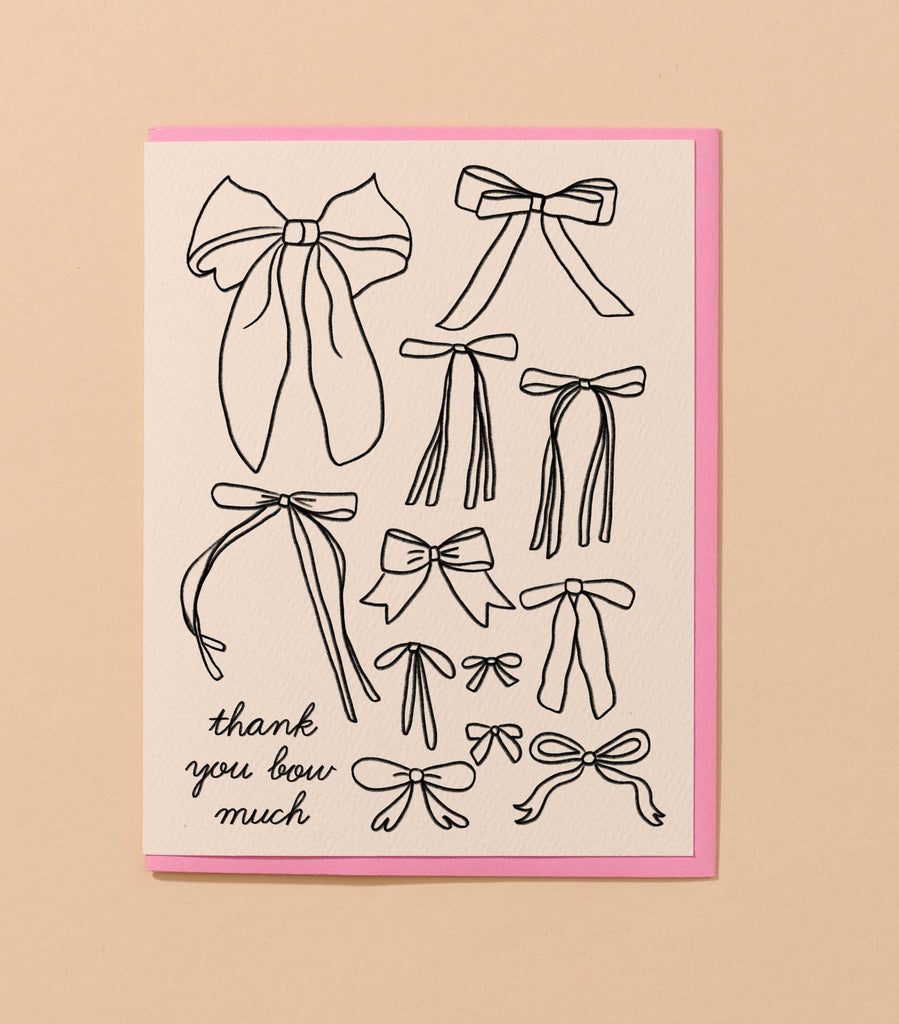 Bow Girly Thank You Card