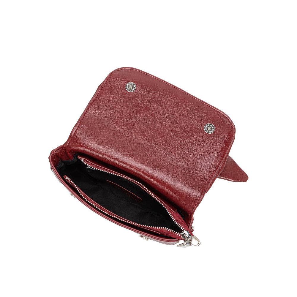 Faye Cranberry Recycled Crossbody Bag