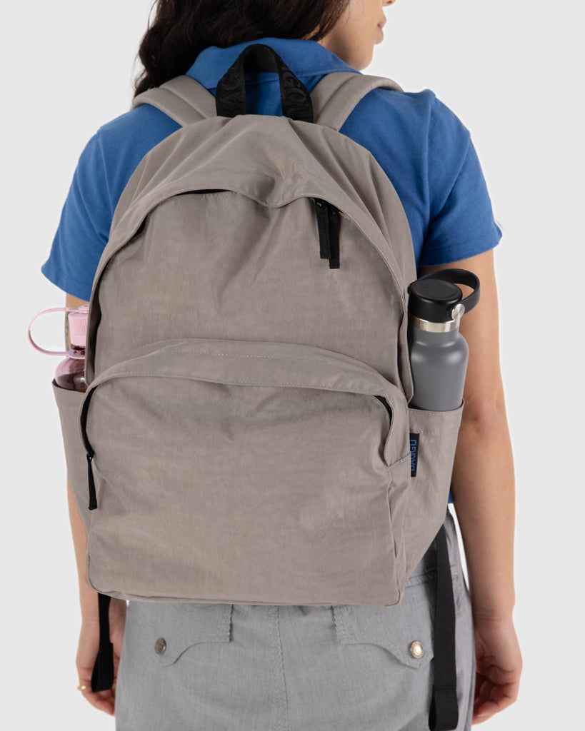 Large Nylon Backpack in Dove