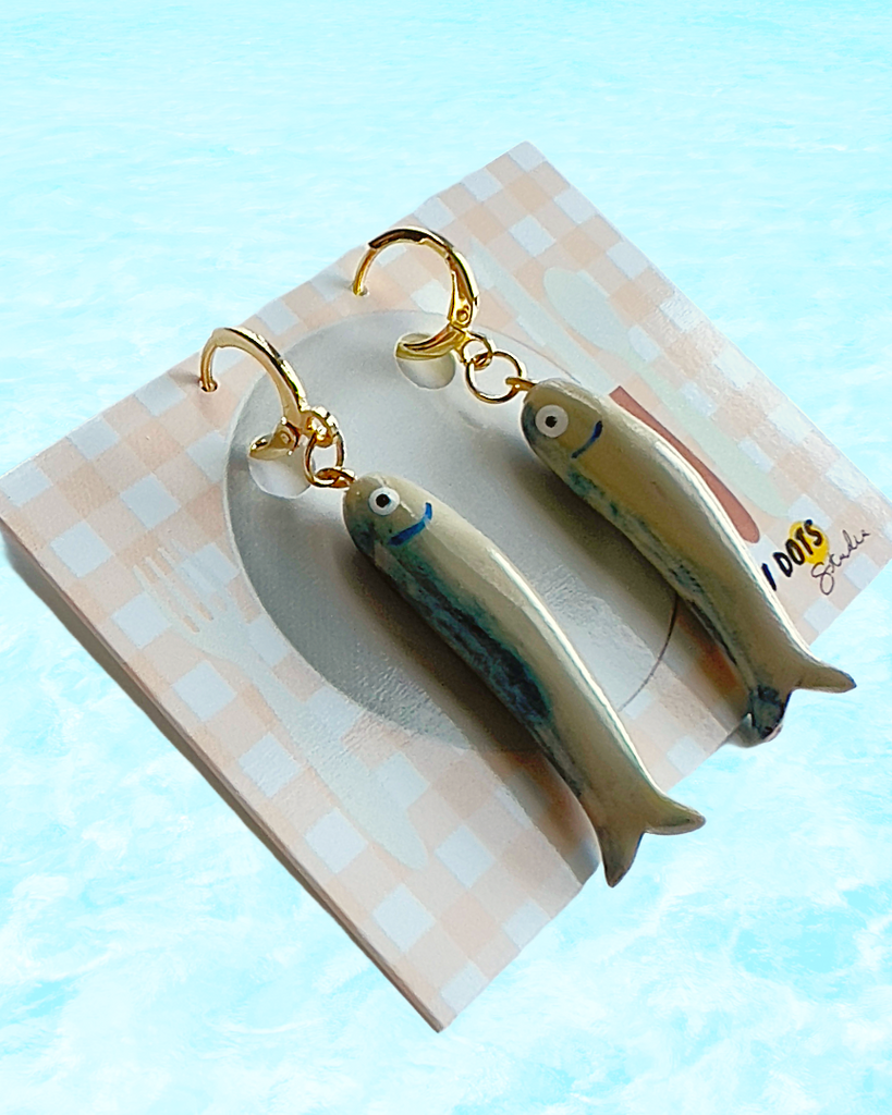 Blue Sardine Earrings