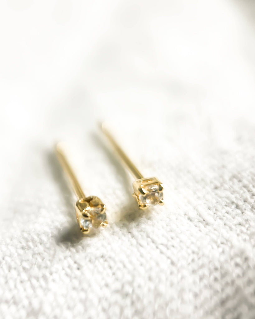 Tiny Cubic Zirconia Stud Earrings