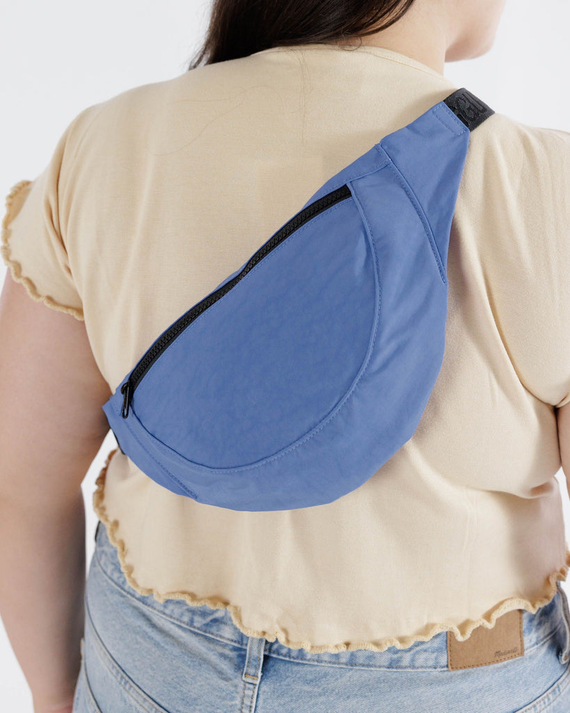 Crescent Fanny Pack in Pansy Blue