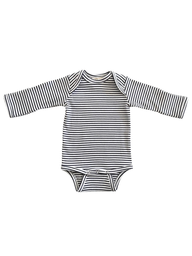 Long Sleeve Bodysuit in Black Stripe