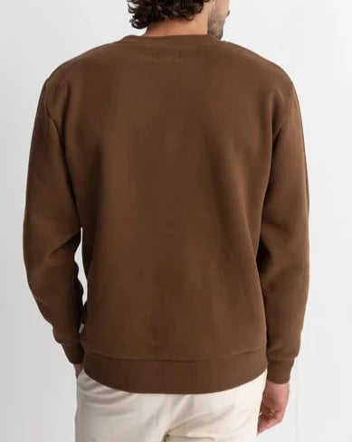 Classic Fleece Crew in Chocolate