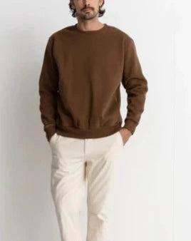 Classic Fleece Crew in Chocolate