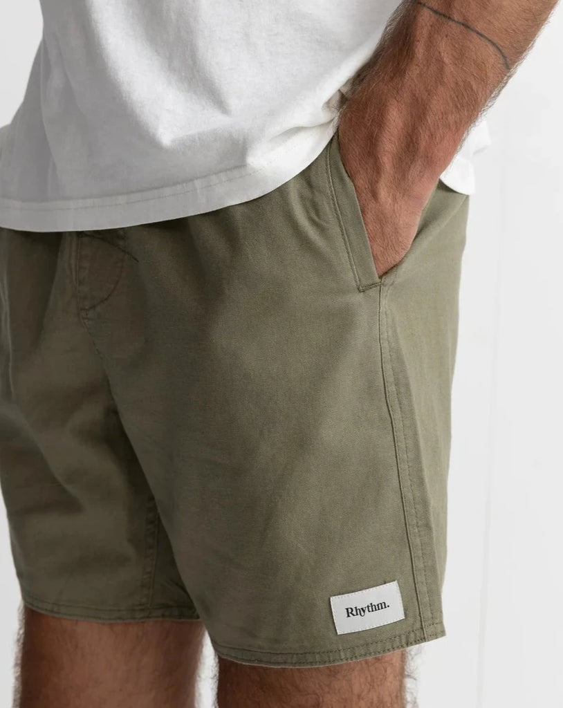 Classic Linen Jam Shorts in Olive