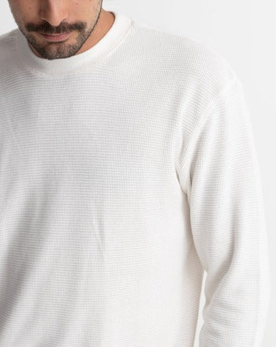 Classic Waffle Knit in Vintage White