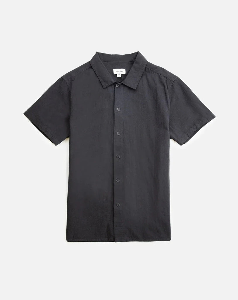 Classic Linen SS Shirt in Black