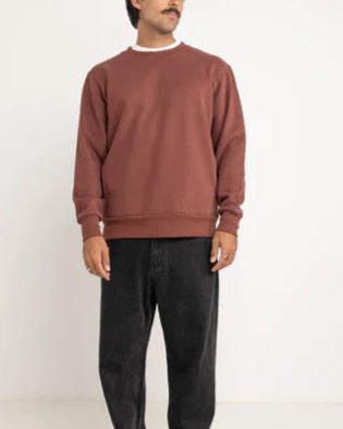 Classic Fleece Crew in Merlot