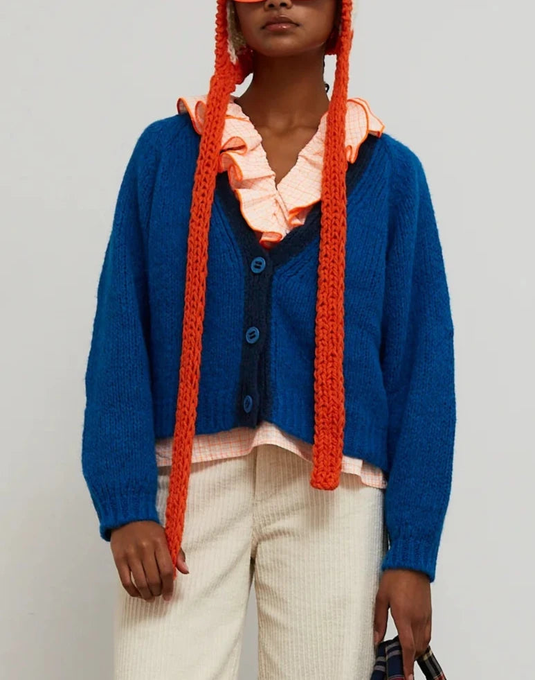 Cocoon Cardigan in Blue