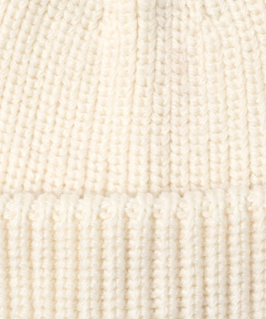 Perfect Ribbed Beanie in Ivory
