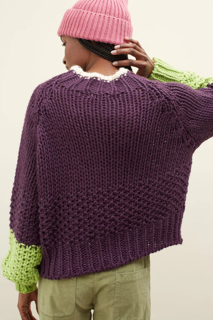 Tamborito Sweater in Eggplant