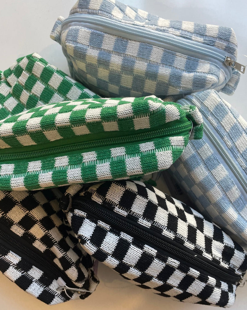 Checkerboard Cosmetic Bag