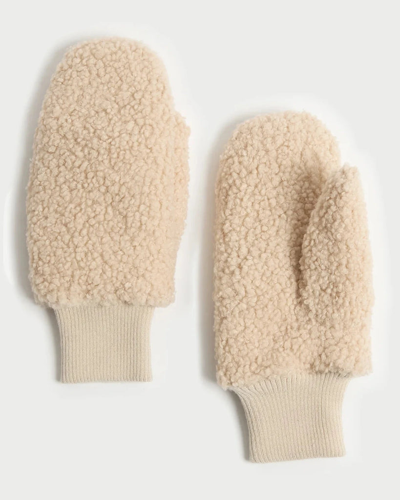 Bouclé Teddy Mittens