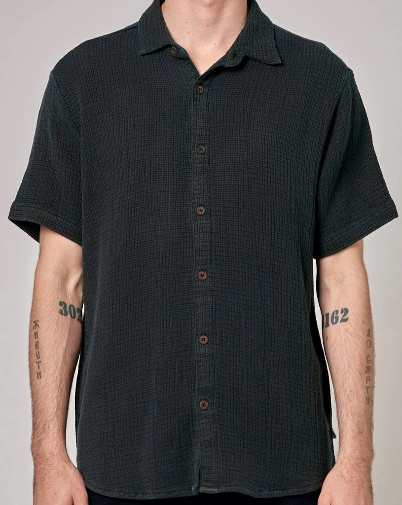 Bon Weave Shirt in Washed Black